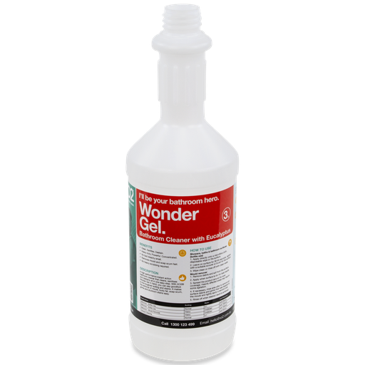 [AC002224] 750ml Wonder Gel Labelled Empty Bottle - Refillable & Recyclable (Lids & Squirt Caps not included)