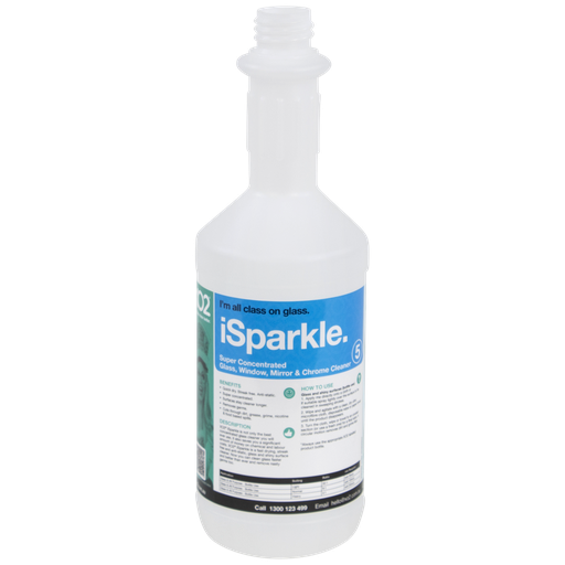 [AC002252] 750ml iSparkle Labelled Empty Bottle - Refillable & Recyclable (Trigger not included)