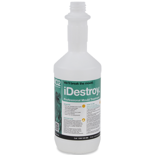 [AC002272] 750ml iDestroy Labelled Empty Bottle - Refillable & Recyclable (Lids & Squirt Caps not included)