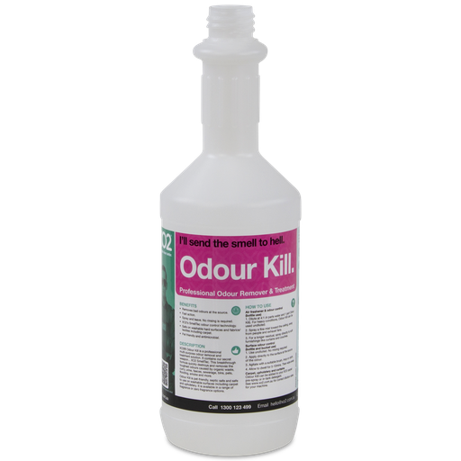 750ml Odour Kill Labelled Empty Bottle - Refillable & Recyclable (Trigger not included)