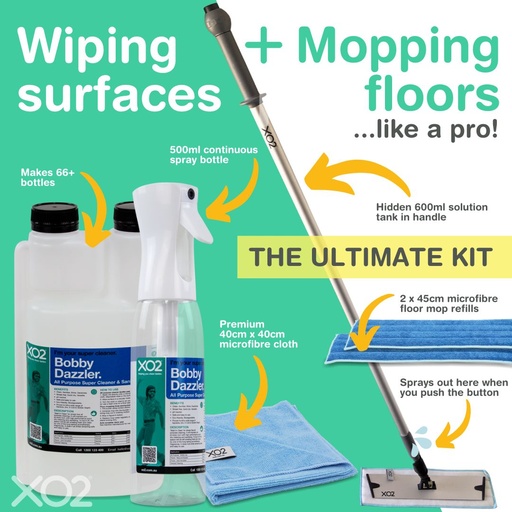 XO2® Ultimate Floor Mopping & Surface Wiping Starter Kit