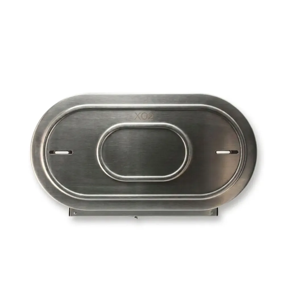 [BP070643] XO2® Stainless Steel Double Jumbo Toilet Roll Dispenser - 2 Roll Capacity