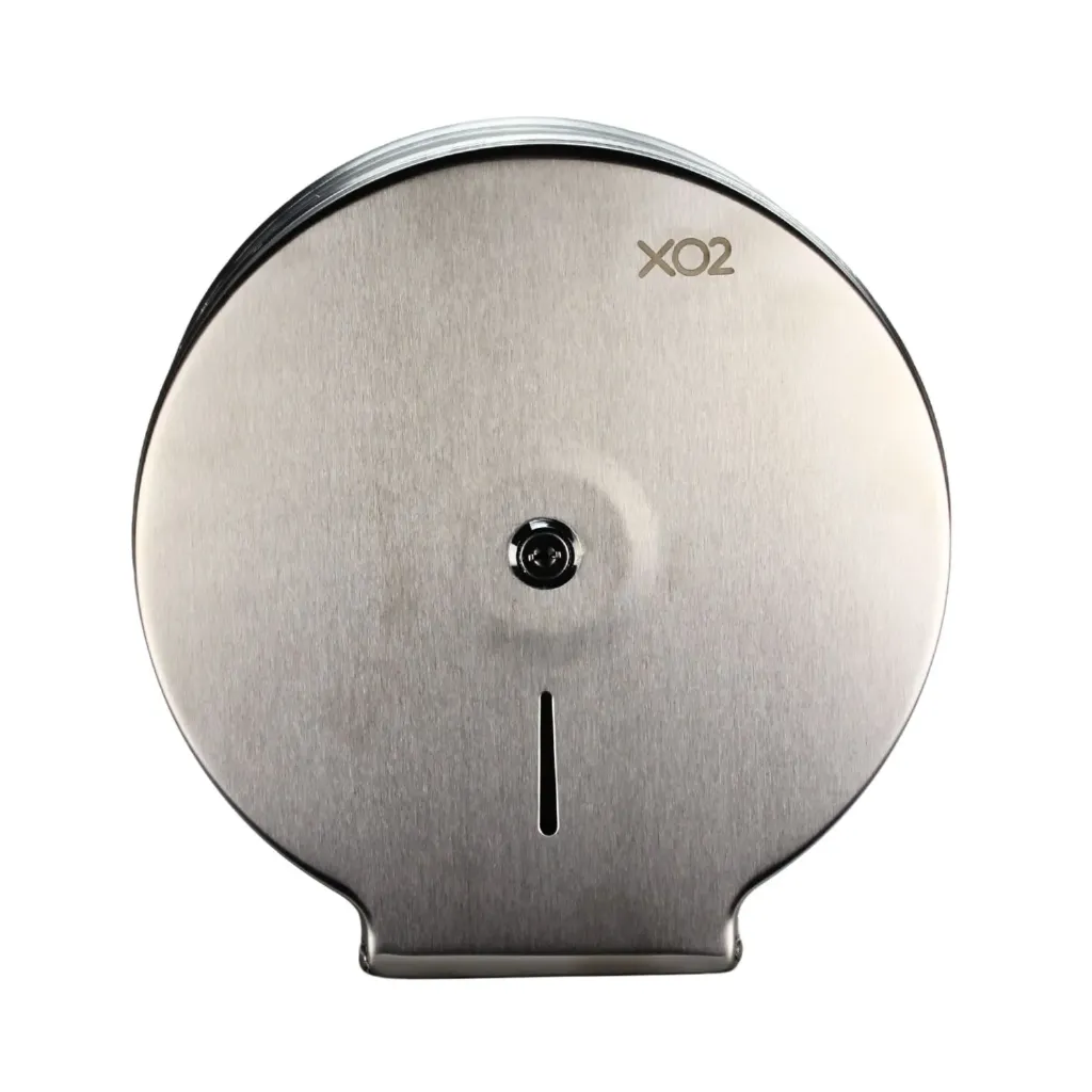 [BP070645] XO2® Stainless Steel Jumbo Toilet Roll Dispenser - Single Roll Capacity